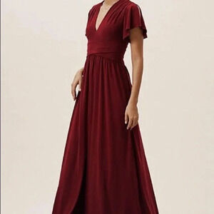 BHLDN Mendoza Burgundy Bridesmaid Dress